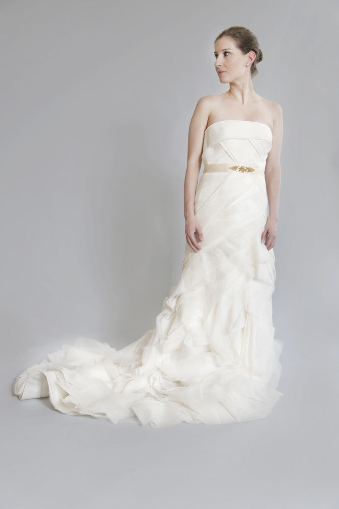 Vera Wang Luxe Erica Silk Gazar Organza Dress Instant Filters 2