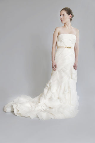 Vera Wang Luxe 'Erica' Silk Gazar, Organza Dress