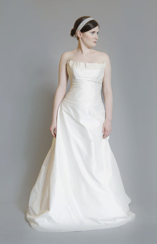 Legends by Romona Keveza Strapless Silk Dress for Kleinfeld
