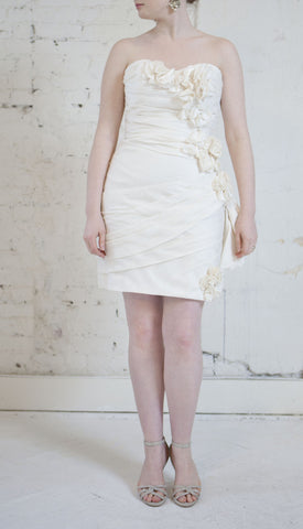 Melissa Sweet Silk Rosette 'Minnie' Dress