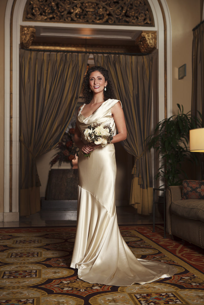 Casablanca Champagne Silk Draped Neckline Wedding Dress Instant Filters 2 Casablanca Champagne Silk Draped Neckline Wedding Dress Instant Filters 2