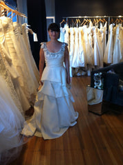 Monique Lhuillier Rihanna Sleeveless Pickup Wedding Dress