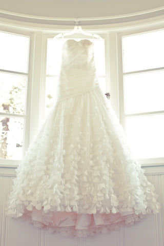 Melissa Sweet 'Uma' Silk Organza Petal Gown