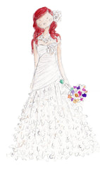 Custom Wedding Day Sketch