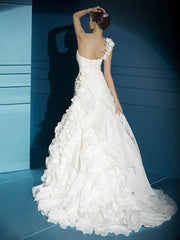 Demetrios Illusions 3170 Satin Organza Wedding Dress
flower details
back wide