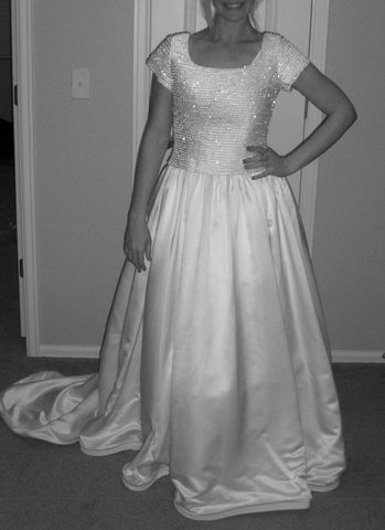 Tomasina Cap Sleeve Ball Gown