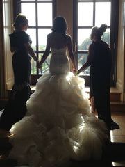 Lazaro LZ3253 Ivory Organza Mermaid Ball Gown