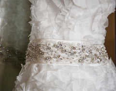 Dennis Basso 1112 White Organza Wedding Dress