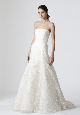 Vera Wang Devon Silk Organza Gown with Bolero