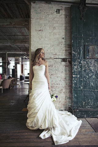 Pnina Tornai Strapless Ruched Trumpet Gown