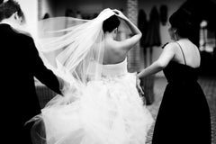 Vera Wang Eva Feather & Tulle Gown Back Wide 