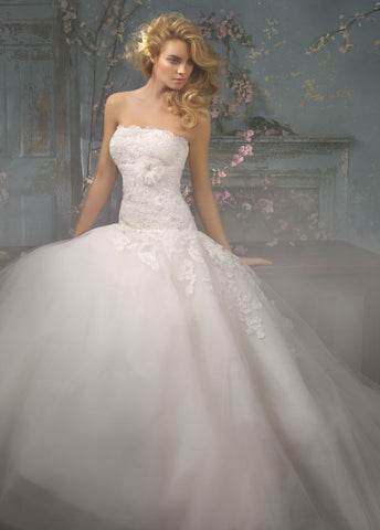 JLM Couture Alvina Valenta Floral & Tulle Wedding Dress