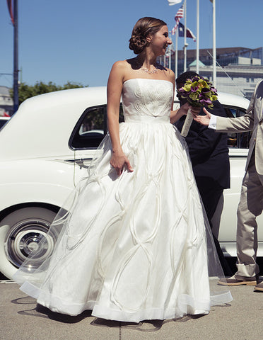 Jorge Manuel Tulle Ball Gown with Embroidery