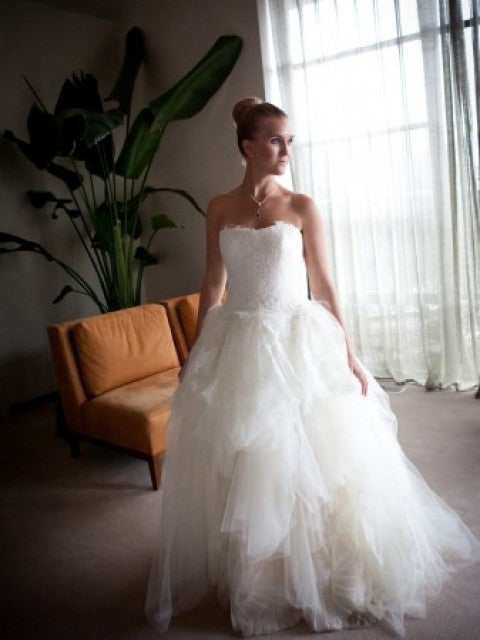 Vera wang sales strapless wedding gown