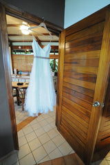 Monique Lhuillier 'Lulu' Tea Length Wedding Dress Hanging Dress