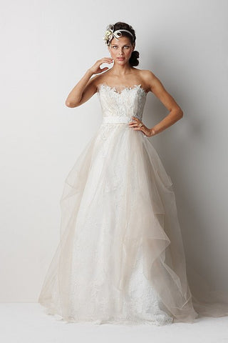 Watters Sydney Antique Rose Patterned Wedding Dress