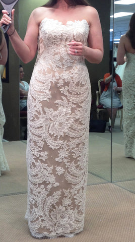 Ulla Maija Bianca Lace and Charmeuse Wedding Gown