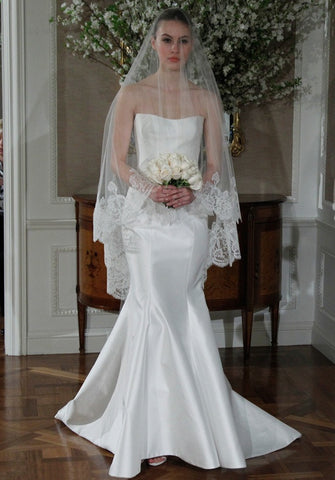 Romona Keveza Silk Mermaid Wedding Dress