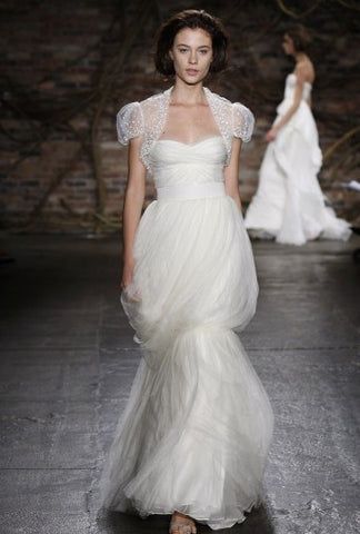 Monique Lhuillier 'Celestine' Cascading Tulle Gown