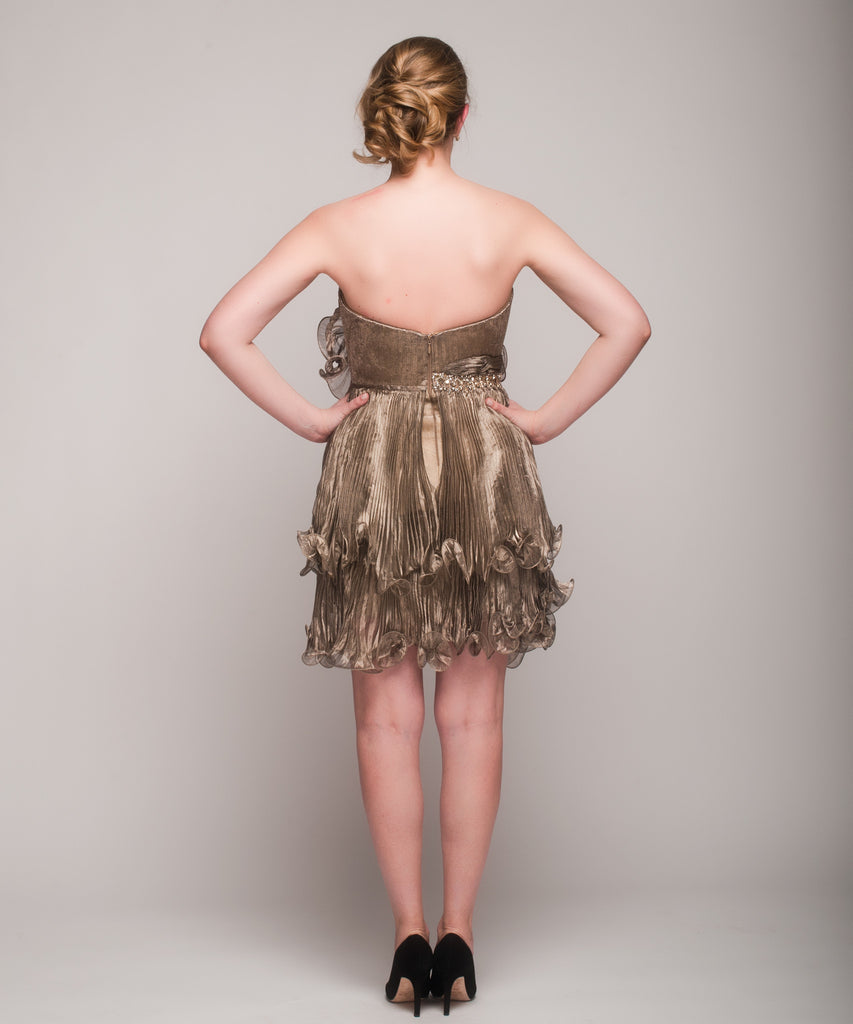 Marchesa Gold Knife Pleated Dress Instant Filters 2 Marchesa Gold Knife Pleated Dress Instant Filters 2