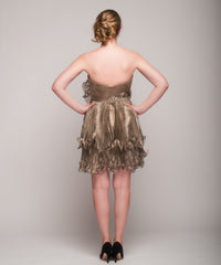 Marchesa
Gold
Knife Pleated
Short Dress
Party Dress
Back Wide