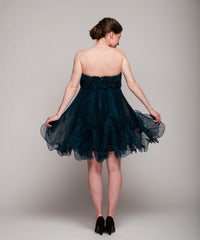 Marchesa
Teal
Knife Pleated
Short Dress
Ruffles
Back Wide