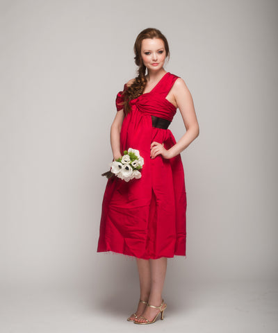 Prabal Gurung Draped Silk Faille Dress