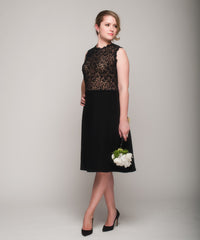 Valentino
Black
Floral Lace
Crepe
Keyhole
Side Wide
