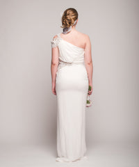 Marchesa
One Shoulder
Beaded
Wedding Dress
Back wide