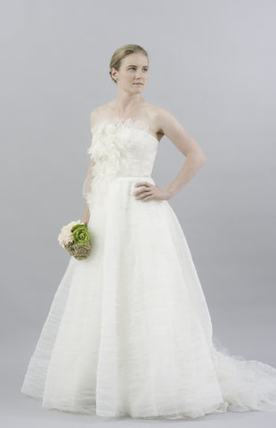 Vera Wang 'Ella' Floral Tulle Dress