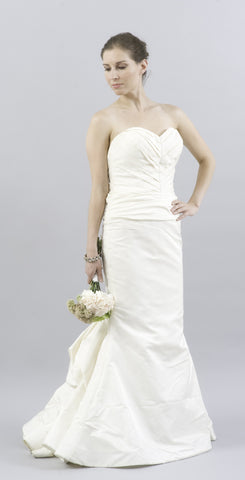 Priscilla of Boston Fitted Satin Strapless Dress