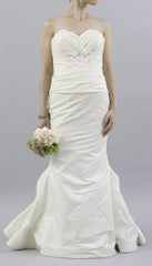 Priscilla of Boston Fitted Satin Strapless Dress front close