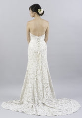 Pnina Tornai
Floral
Lace
Strapless
Silver
White
Wedding Dress
back