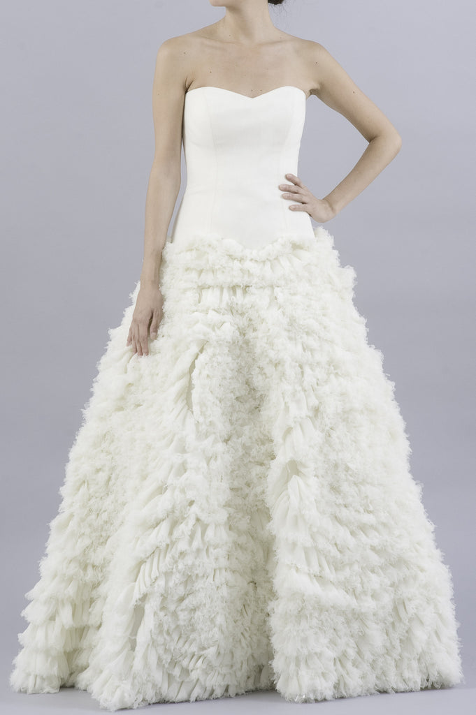 Vera Wang Eleanor Feather Tulle Floral Dress Instant Filters 2