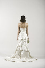 Tomasina
Silk Satin
Ivory
Criss-Cross Pleating
Wedding Dress
Back wide