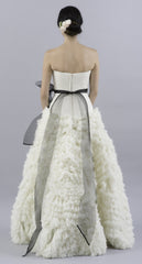 Vera Wang Eleanor Feather Tulle Floral Dress back