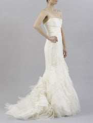 Vera Wang Fawn Organza and Lace Dress front profile