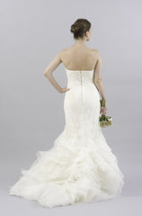 Vera Wang Fawn Organza and Lace Dress back