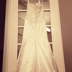 Monique Lhuillier Bliss 1103 Wedding Gown Hanging Back