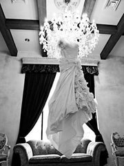 Pnina Tornai
Ruched Gown
Floral Inset
Mermaid skirt
ivory
satin