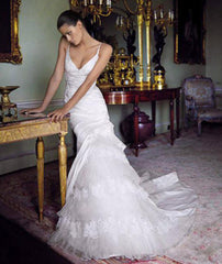 Pronovias
Mermaid 
Diagonal
silk
Ivory
lace petticoat