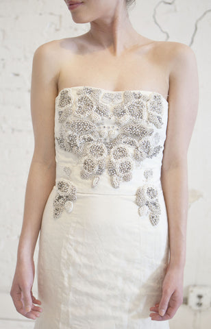 Monique Lhuillier 'Josie' Crystal Embroidered Gown