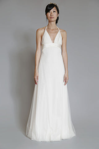 Claire Pettibone 'Rosa' Silk Halter Wedding Dress