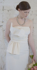 Oscar de la Renta
Style 92E87
Silk
Sheath
Strapless
Ivory
Short Dress
Wedding Dress
front close