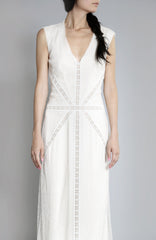 Caroline Seikaly 'Joanna' French Lace Gown Front Close