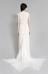 Caroline Seikaly 'Joanna' French Lace Gown Back Wide