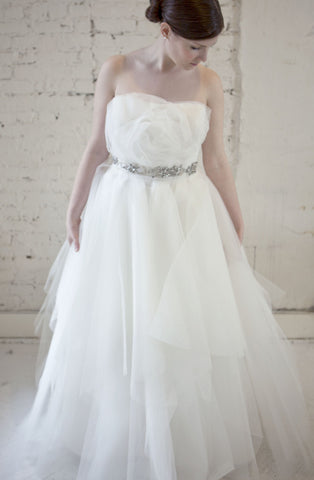 Marchesa Tulle Rosette Princess Gown