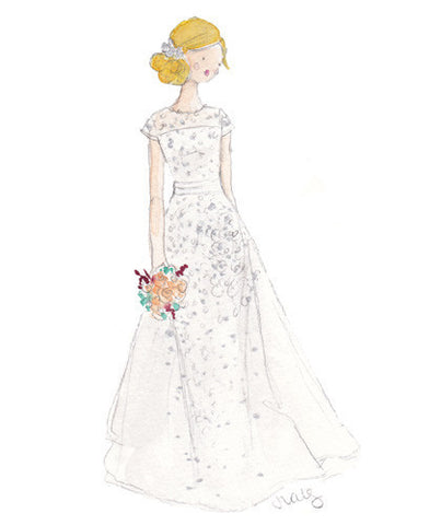 Custom Wedding Day Sketch