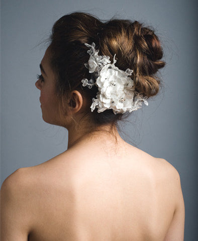 Petit Petal Satin & Lace Headpiece