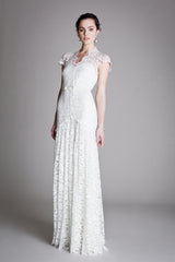 Temperley London Sleeved Amoret Wedding Gown Front Wide